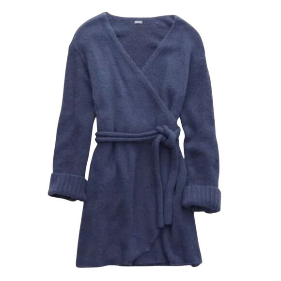 Aerie Alpaca Wool Women's Wrap Cardigan Sweater Dress Plush Robe - Size M - NWT - Picture 1 of 10